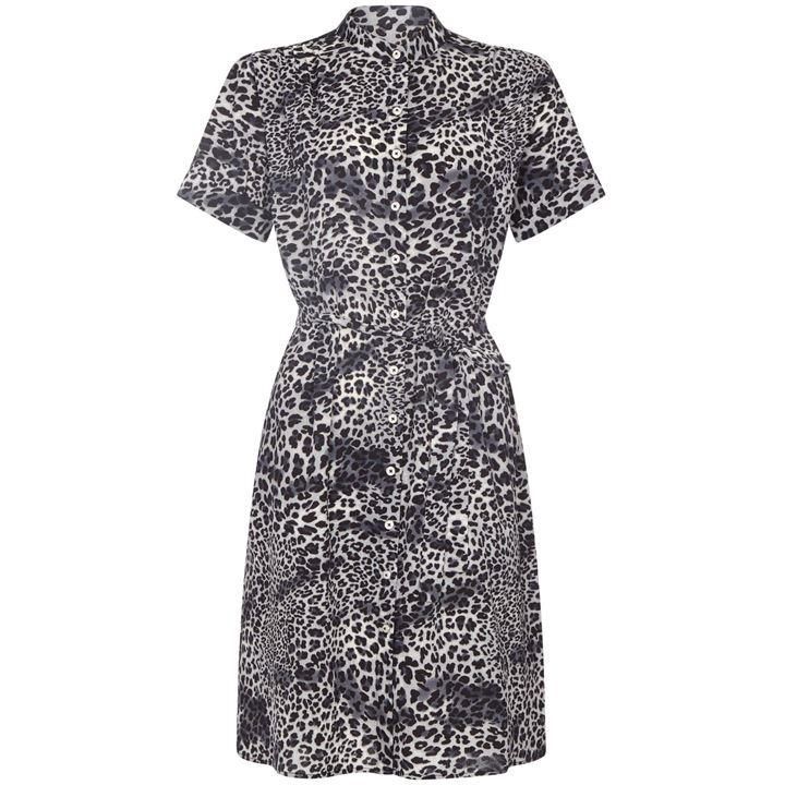 Leopard Patterned Shirt Dress
