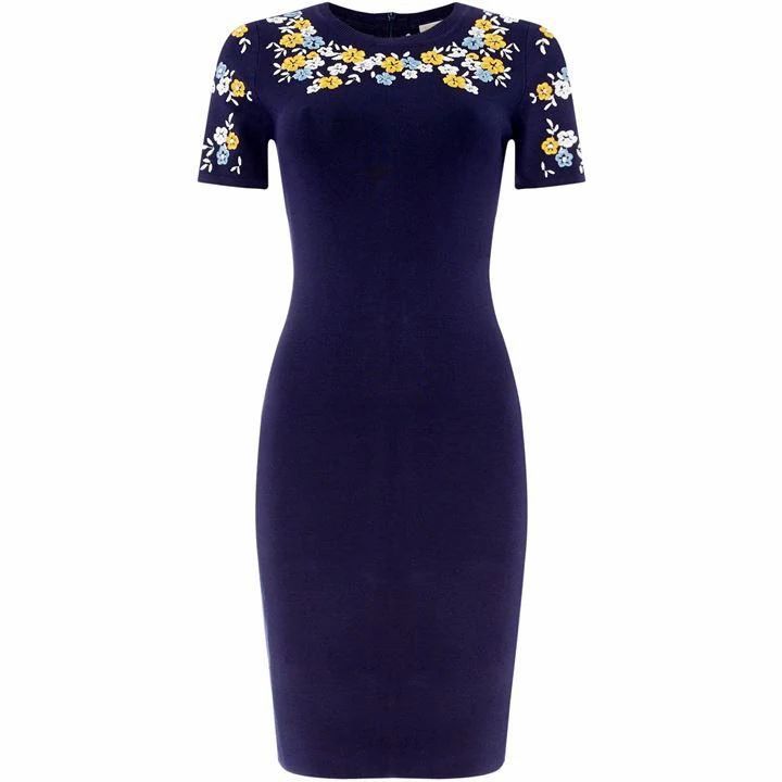 Flower embroidered dress