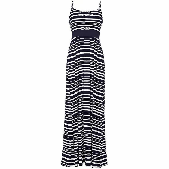 Nautical Stripe Jersey Maxi Dress