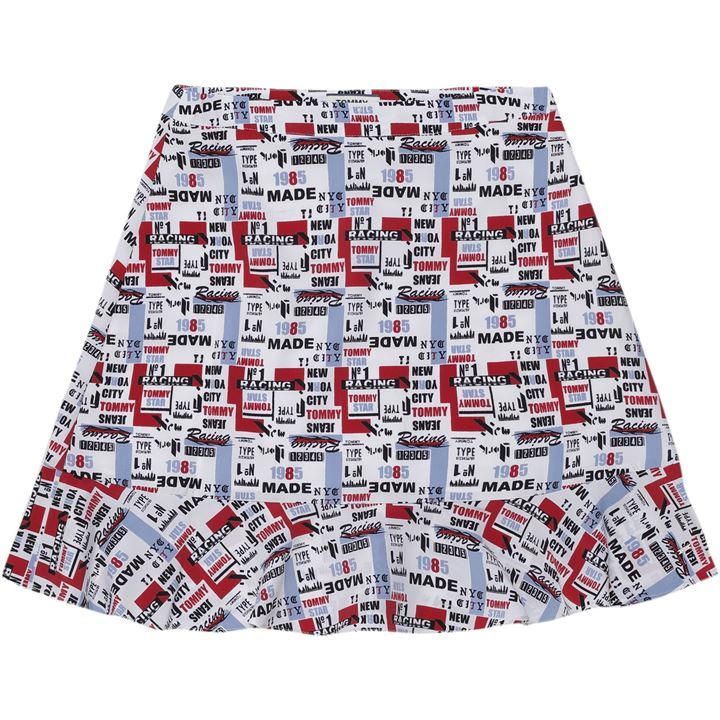 Racing Print Mini Skirt