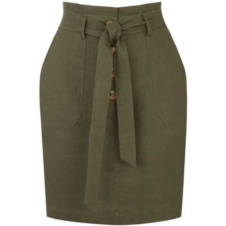 Belted Paperbag Skirt