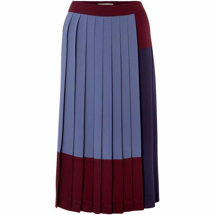Midesa pleated coloure block skirt