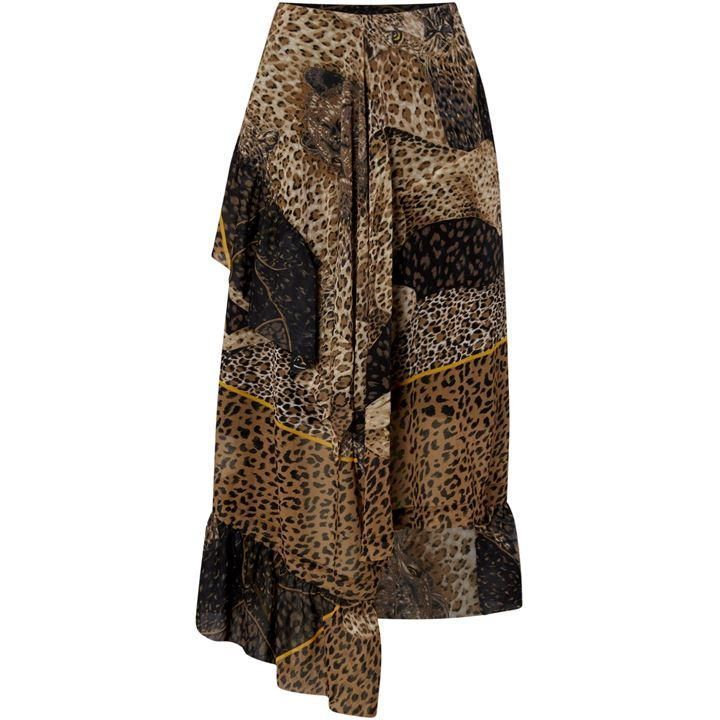 Leopard Hem Skirt