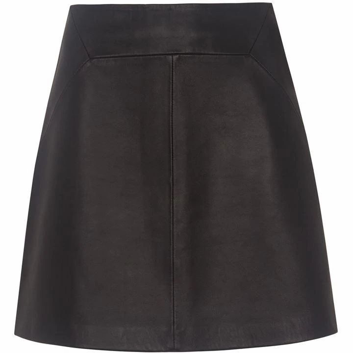 Leather A Line Skirt