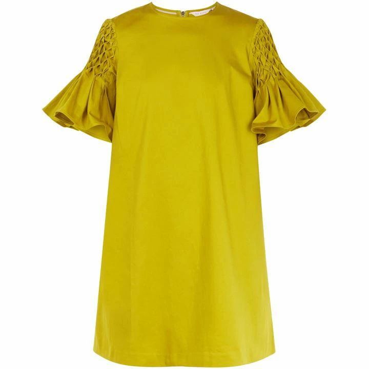 Faatima Smocked Sleeve A-Line Dress