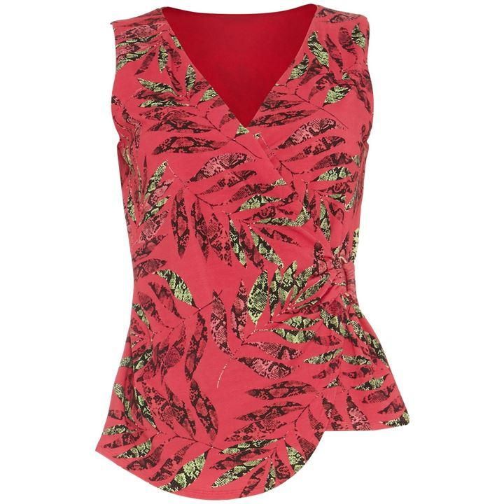 Bria Snake Palm Jersey Top