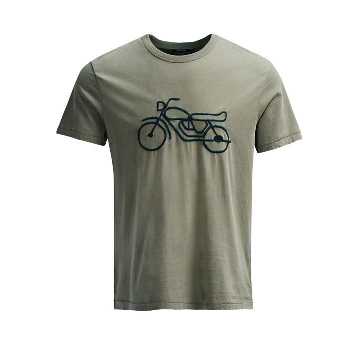 Motorcycle Embroidered T-Shirt