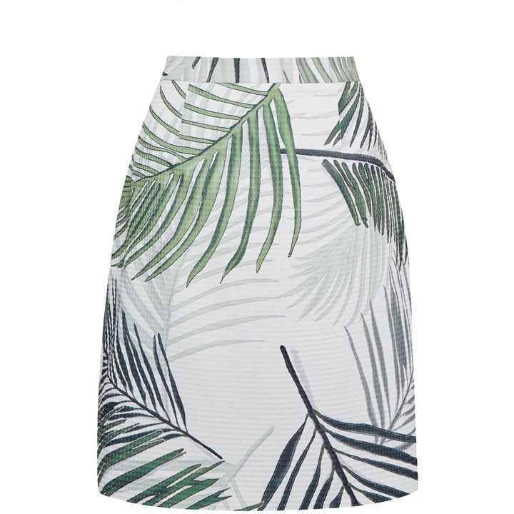 Palm Camo A Line Skirt