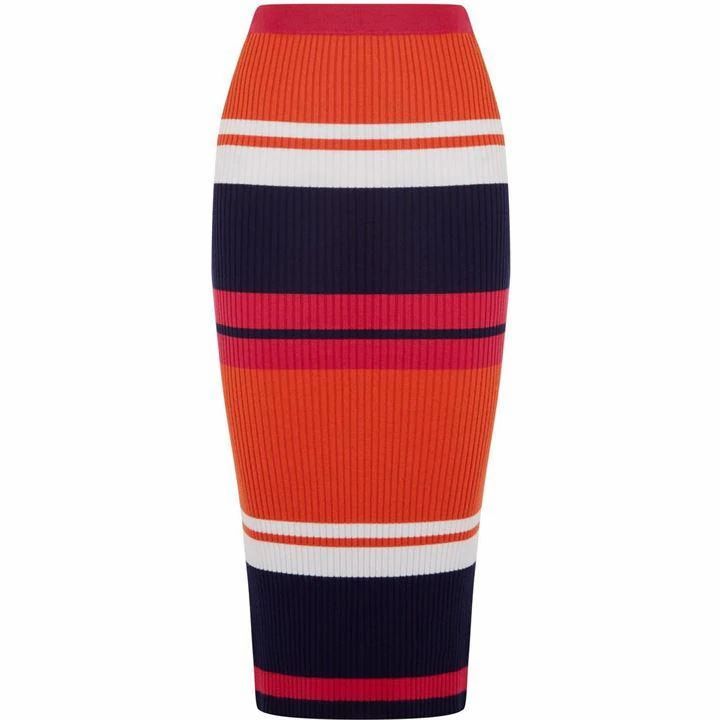 Stripe knitted skirt