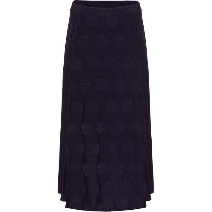 Phase Eight Marion Jacquard Spot and Stripe Skirt - Ink