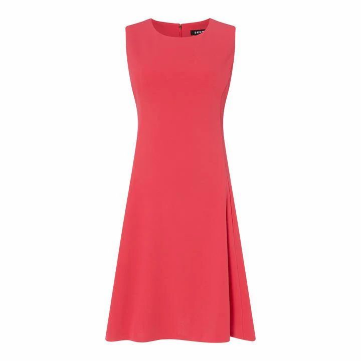 DKNY Occasion Slim Line Fit and Flare Dress Ladies - Hot Pink
