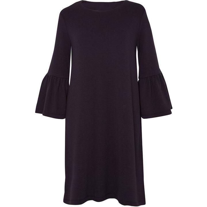 French Connection Paros Sudan Flared Sleeve Dress - Utility Blue