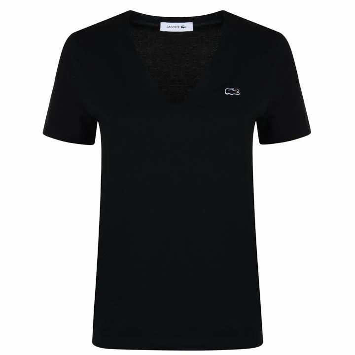 Lacoste V Neck T Shirt - Black