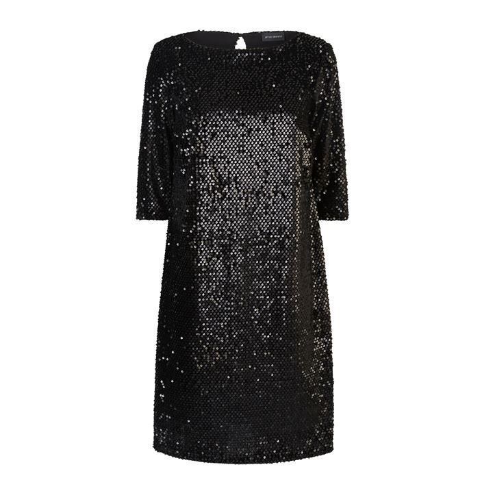 James Lakeland Velour Sequin Dress - Black