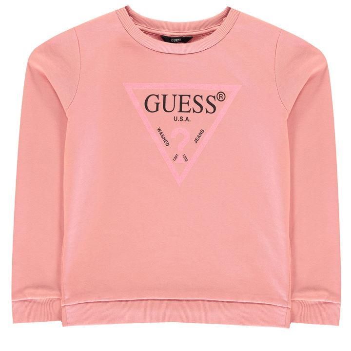 Guess Logo Sweatshirt - Lt Pink CUL