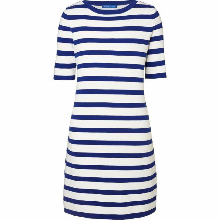 Winser London Winser London Cotton Striped Shift Dress - Winser Blue / Soft White