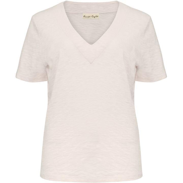 Phase Eight Elspeth V-Neck T-Shirt - Pale Pink