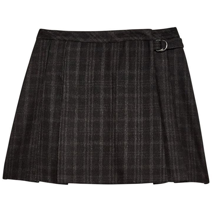 Jack Wills Kentmore Wool Pleated Skirt - Black