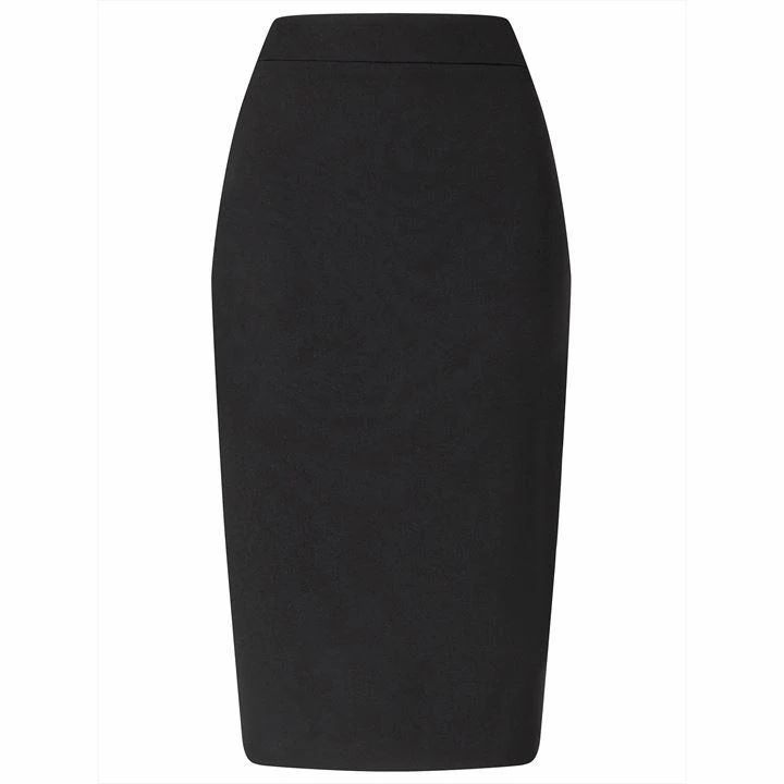 Ariella London Ariella Isa Crepe Pencil Skirt With Zip - BLACK