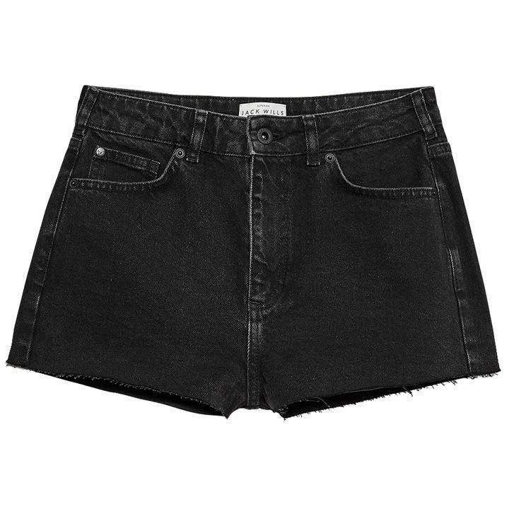 Jack Wills Finchley High Waisted Short - Washed Black