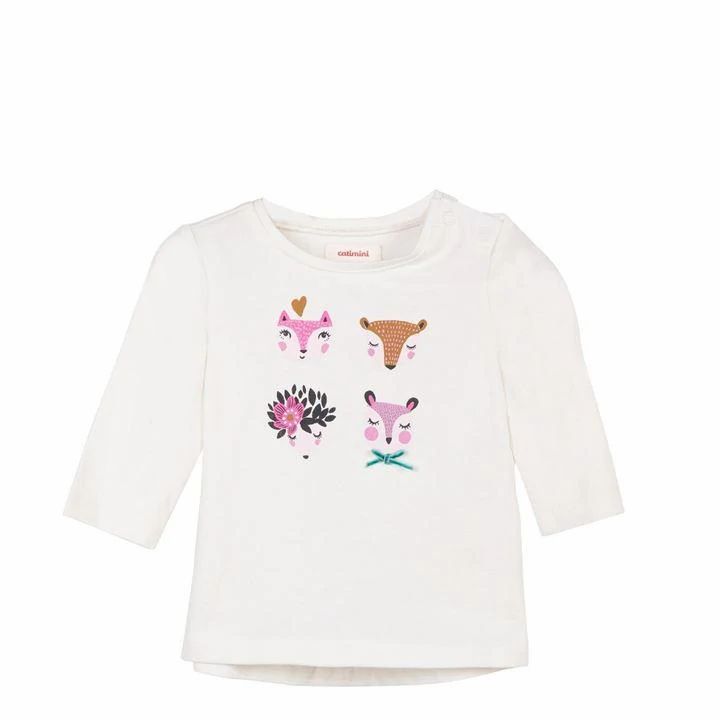 Long Sleeve Tee-Shirt With Floral Motif