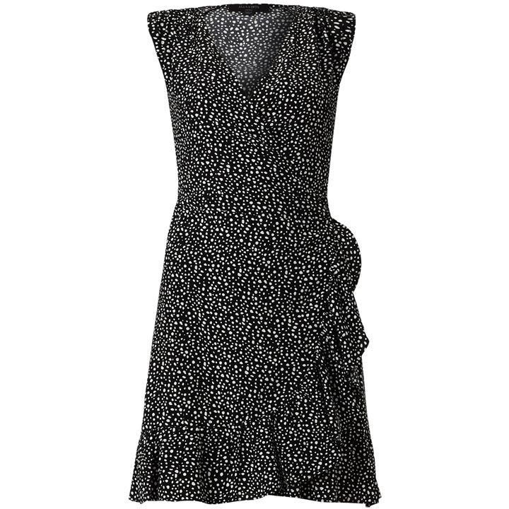 AllSaints Krystal Splash Dress - Black and White