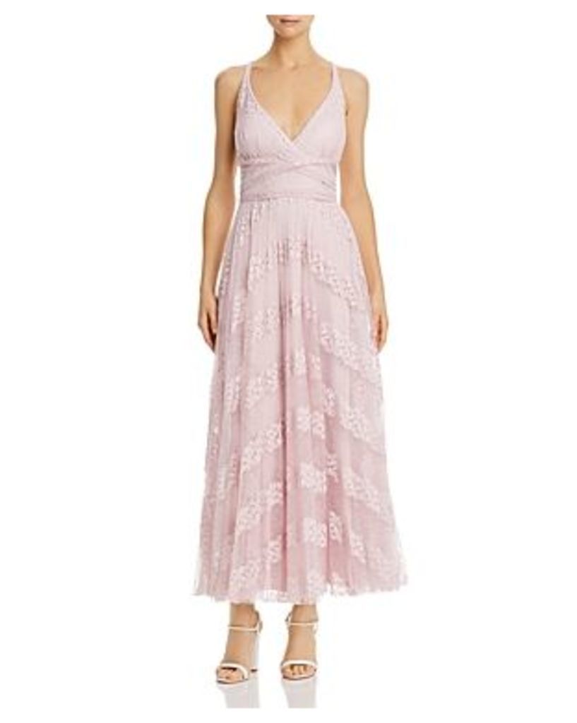 Laundry by Shelli Segal Pleated Lace Gown