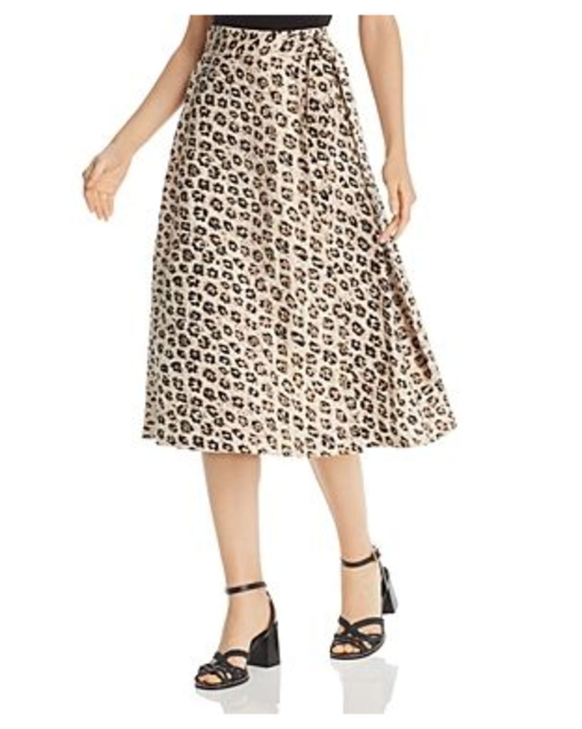 Joie Collen Leopard-Printed Wrap Skirt