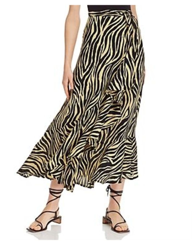 Jasper Zebra Print Midi Skirt