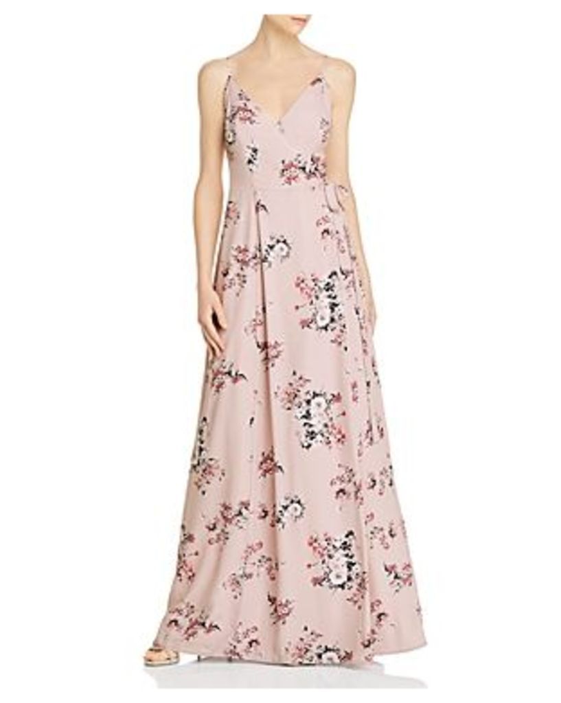 Wayf Angelina Floral Wrap Gown