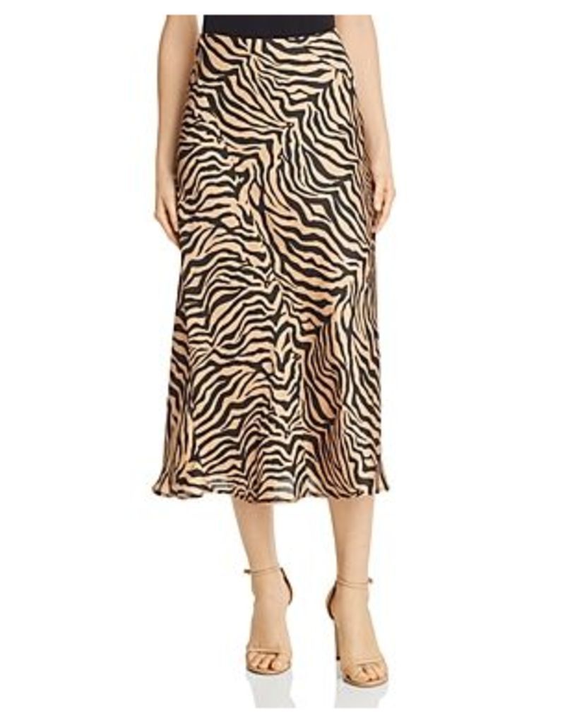 Bardot Zebra Print Slip Skirt