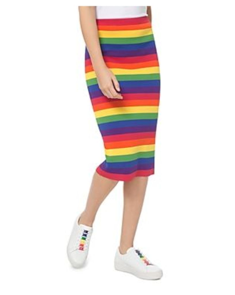 Michael Michael Kors Rainbow Stretch Pencil Skirt