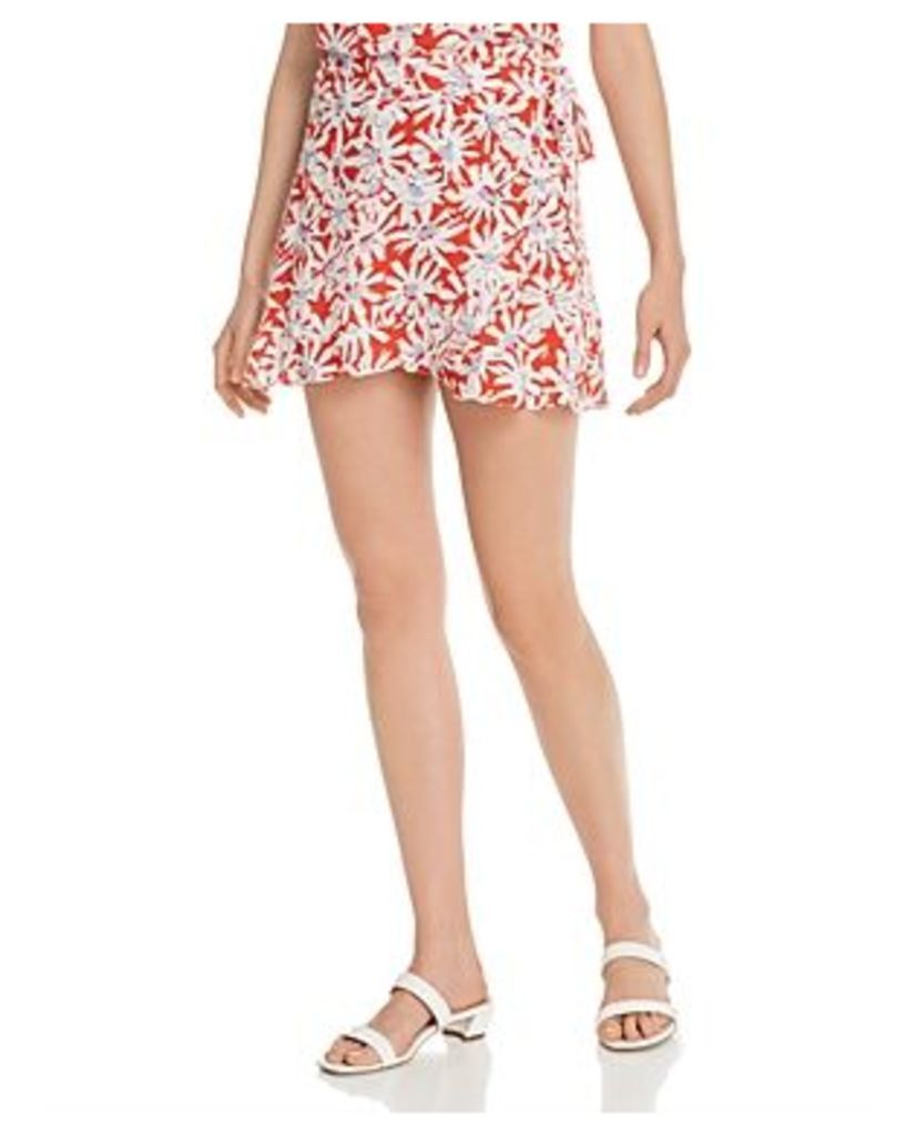 Aqua Floral Mini Wrap Skirt - 100% Exclusive