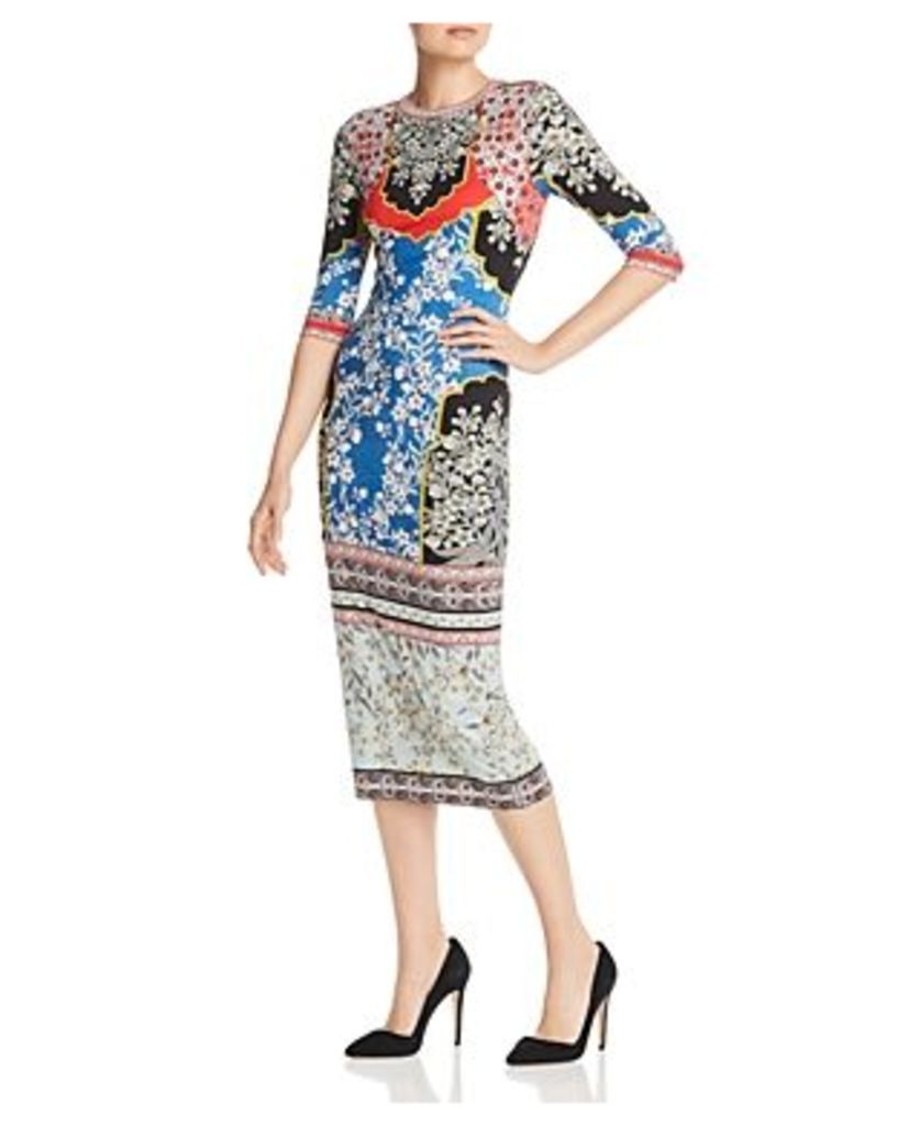 Alice + Olivia Delora Floral Midi Dress
