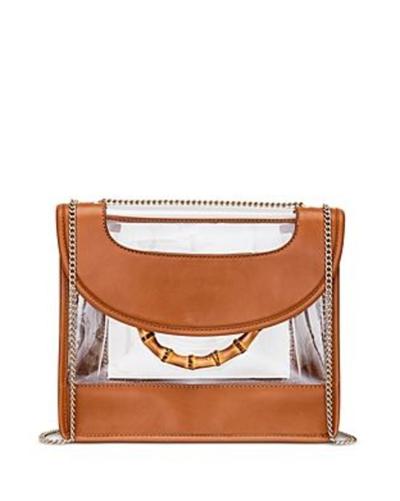 Marla See-Through Leather Convertible Shoulder Bag
