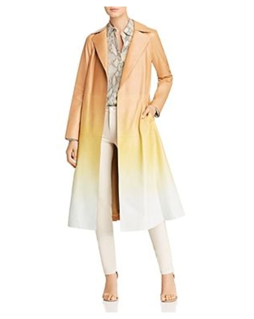 Lafayette 148 New York Avrielle Ombre Leather Trench Coat