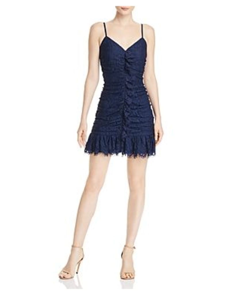 Aqua Ruched Lace Dress - 100% Exclusive