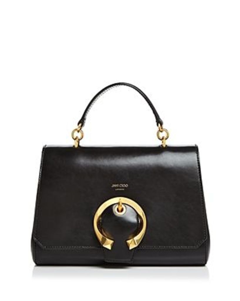 Jimmy Choo Madeline Medium Top-Handle Leather Handbag