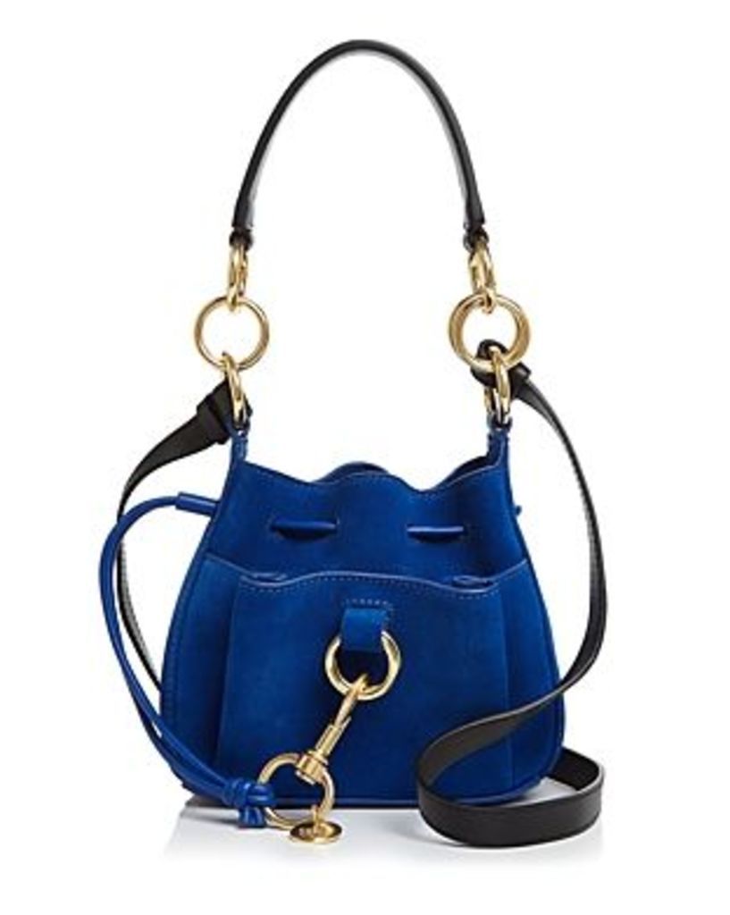 Tony Small Leather & Suede Bucket Bag