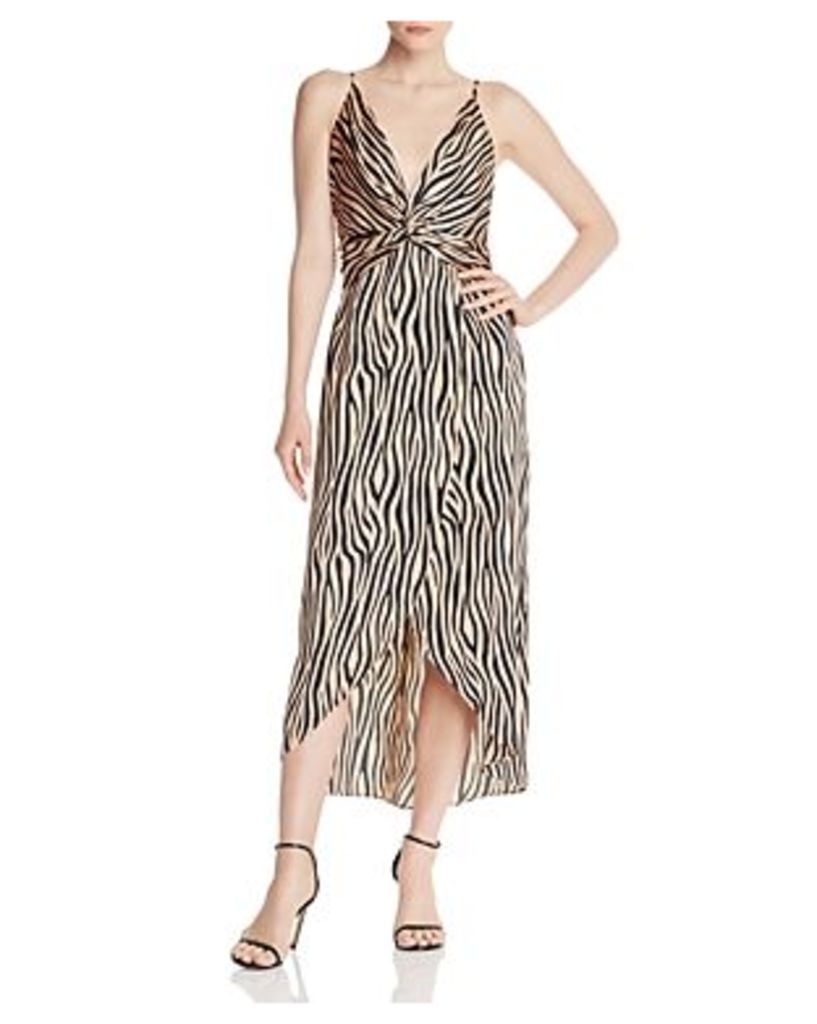 Aqua Twist-Front Zebra Print Dress - 100% Exclusive