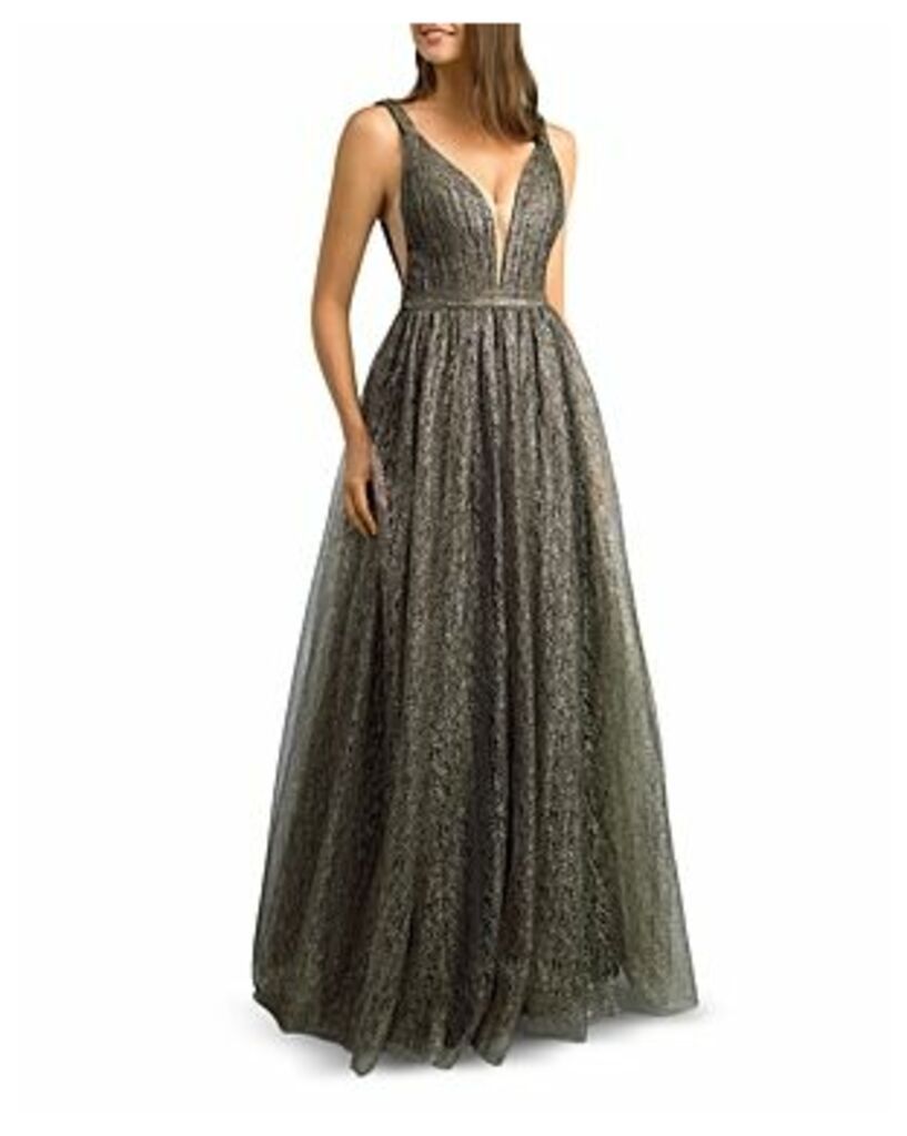 Metallic Lace Gown