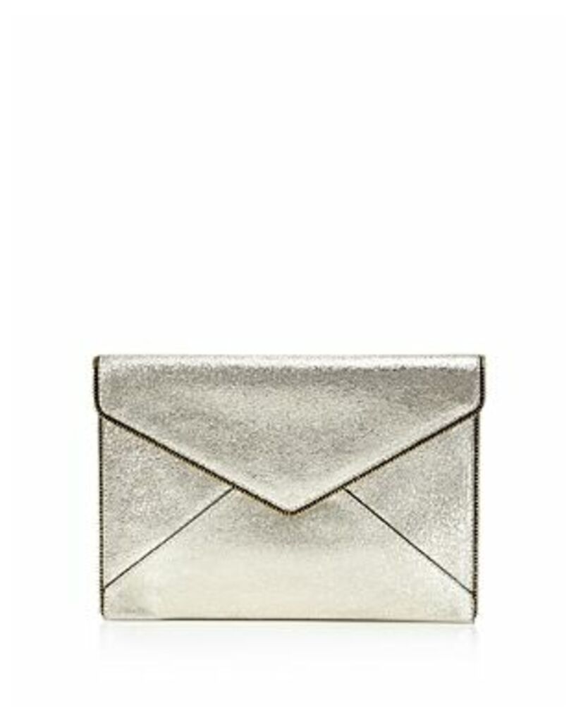 Leo Crackle Leather Clutch