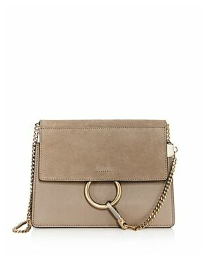 Faye Small Leather & Suede Crossbody
