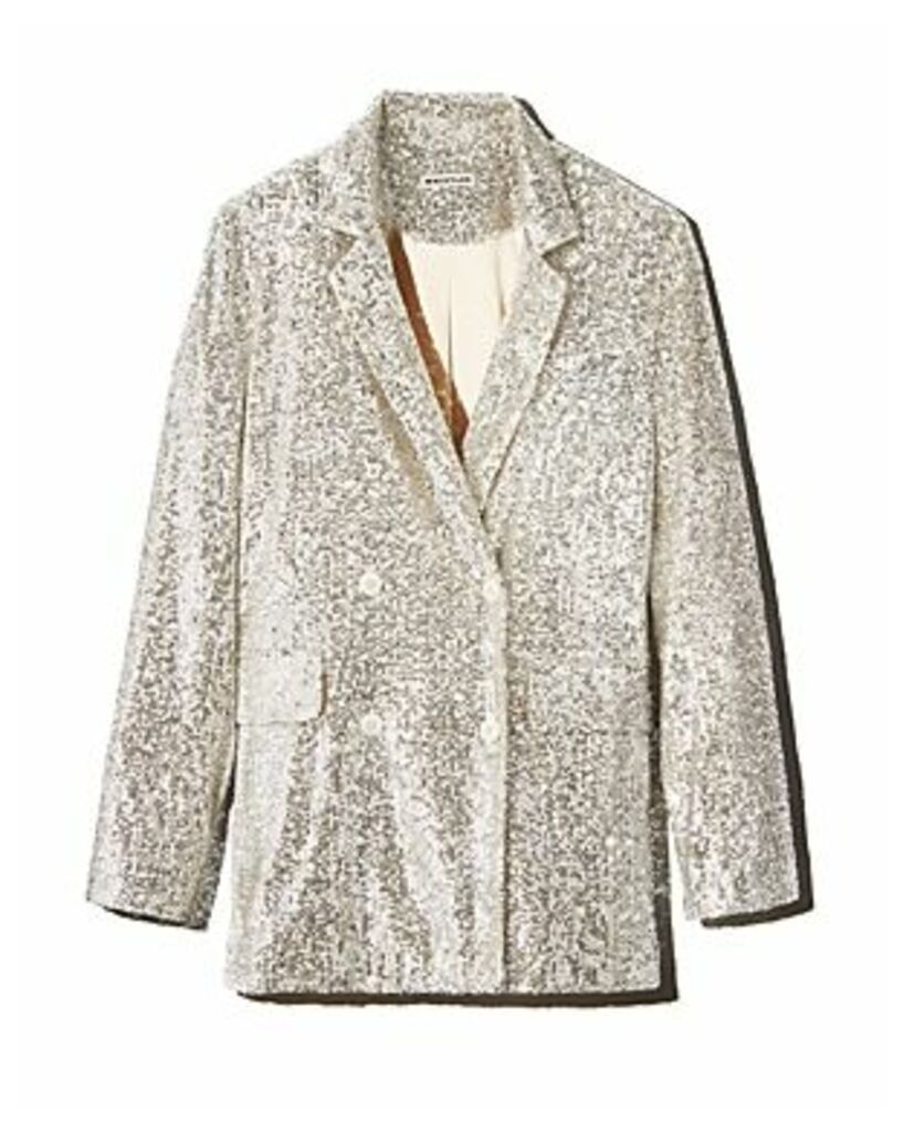 Sequined Double-Breasted Blazer