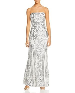 Sequined Strapless Gown - 100% Exclusive