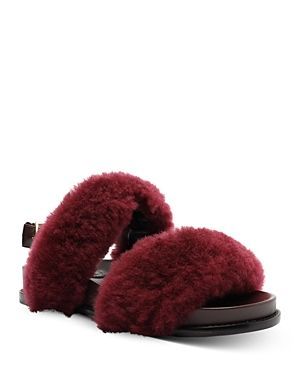 Women's Fur Slingback Slide Sandals
