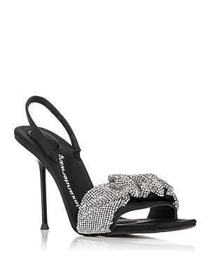 Women's Julie Scrunchie Embellished Slingback High Heel Sandals