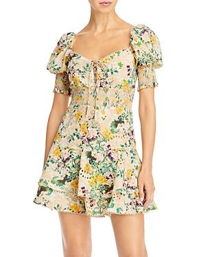 Crawford Sweetheart Tiered Floral Mini Dress