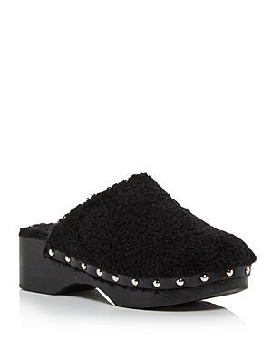 Women's Shearling Studded Clogs