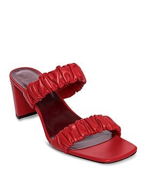 Women's Frankie Ruched High Block Heel Slide Sandals